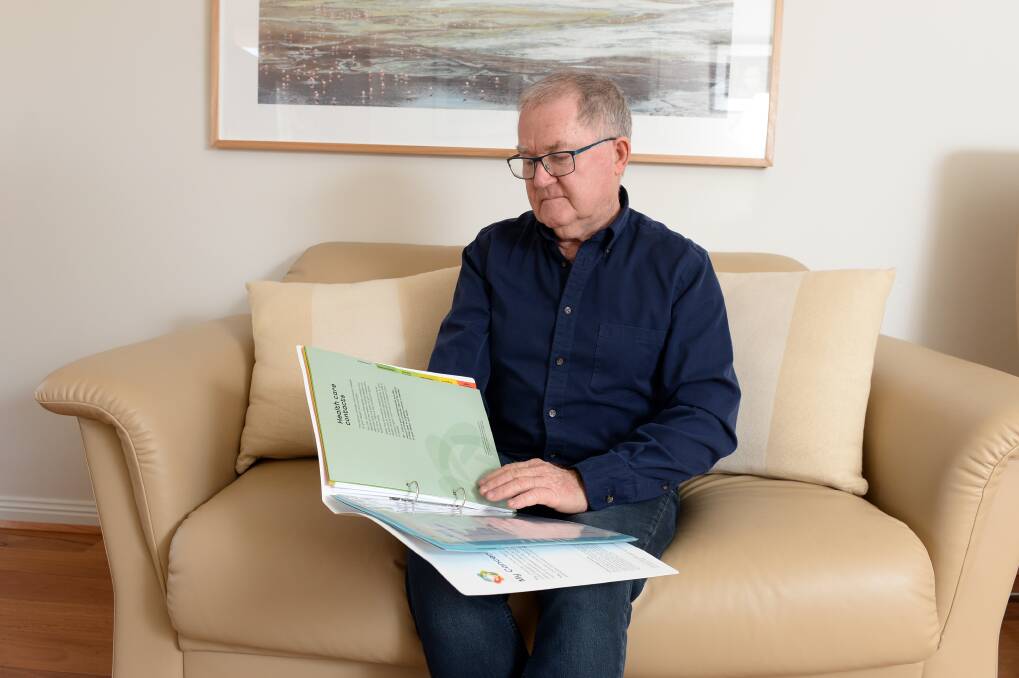 IMPROVE: Ian Kemp is on the Consumer Advisory Group for Grampians Integrated Cancer Service and has helped drive the trial of the My Cancer Care Record. His wife Vera died of cancer in 2010. Pictures: Kate Healy 