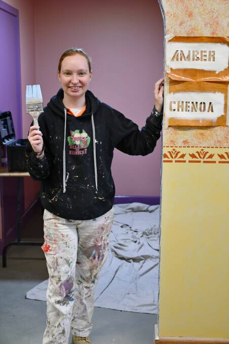 HANDS ON: Federation TAFE Painting and Decorating student Amber Bumpstead.