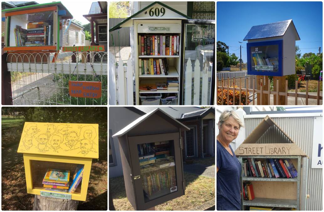 Street libraries around Ballarat. Pictures: Street Library 