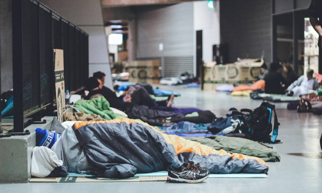 COLD NIGHT: The set up at the MCG during the 2018 sleep out for Melbourne City Mission. Organisers are expecting 1800 people to participate on Thursday night. Picture: Sleep At The 'G