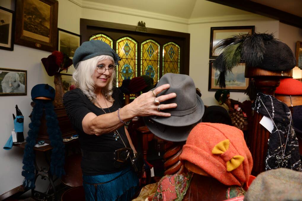 HATS: Sheina Petch shows classic hats at the Gordon Hat Shoppe. Pictures: Kate Healy 