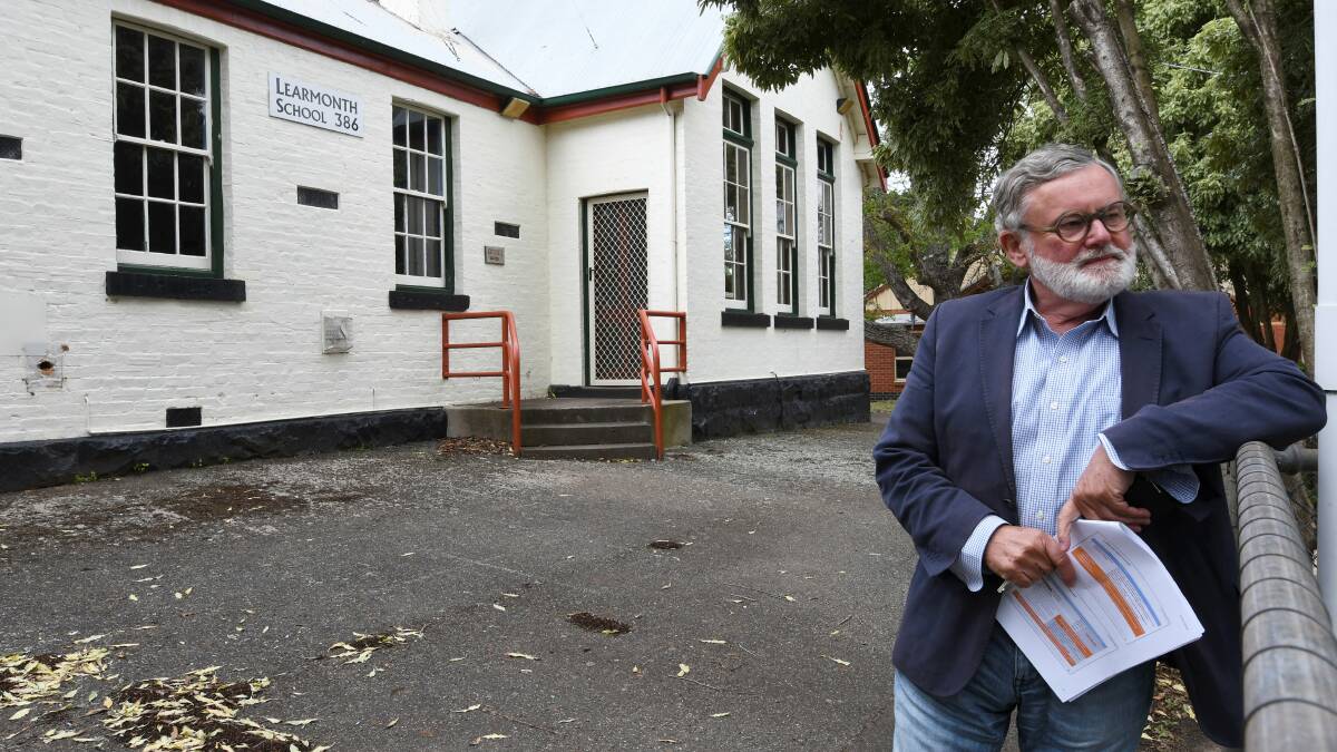 TRANSFORM: The old Learmonth Primary School site will be home to a new cider education and brewing centre, an idea driven by 321 Cider co-owner Philip Cormie. It is hoped the education centre will be operational by February if a stage permit for the project is approved. Picture: Lachlan Bence 