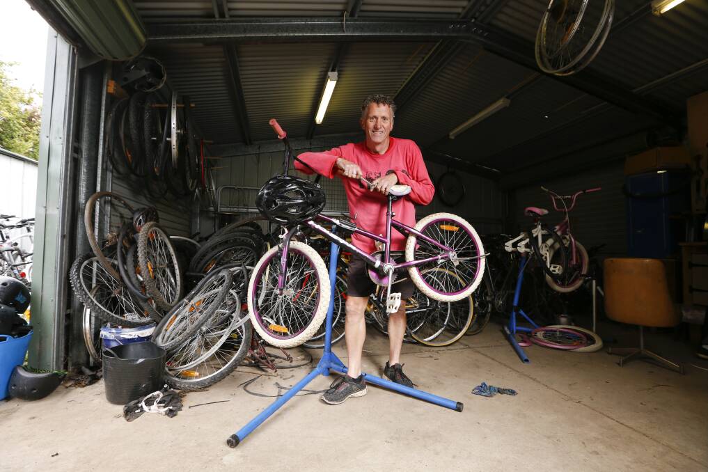BIG IMPACT: YMCA ReCranked coordinator Wallace Martin says owning a bike can give people freedom. Picture: Luke Hemer 