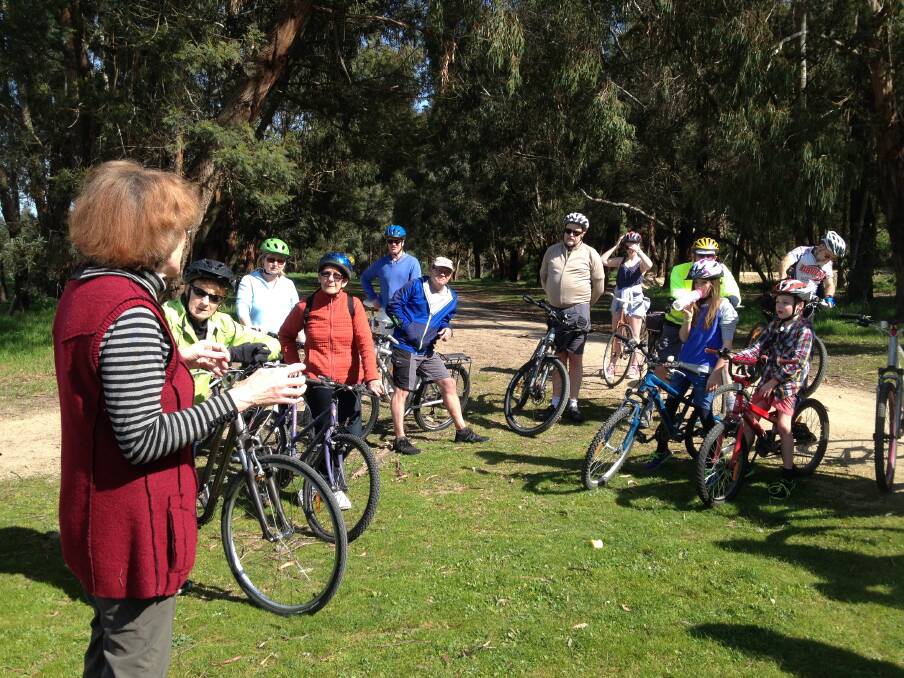 ENGAGE: An informative bike tour along the Yarrowee was a new form of community engagement. Picture: Leigh Catchment Group 