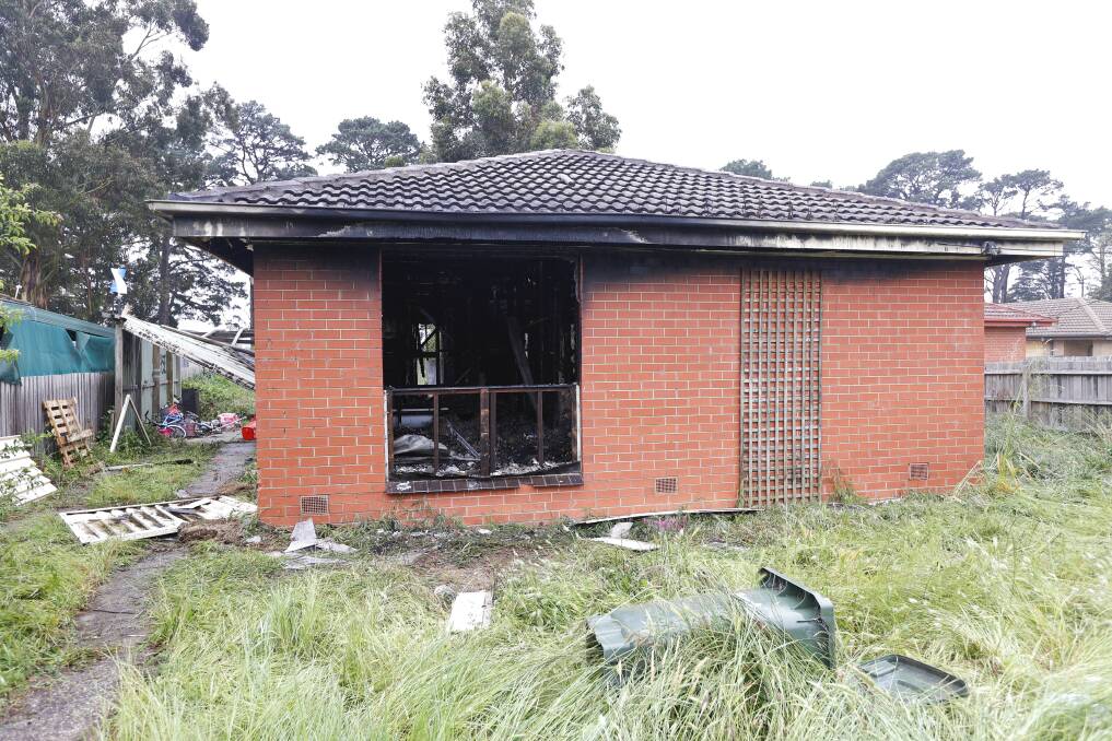 The destroyed Wendouree home. Pictures: Luke Hemer 