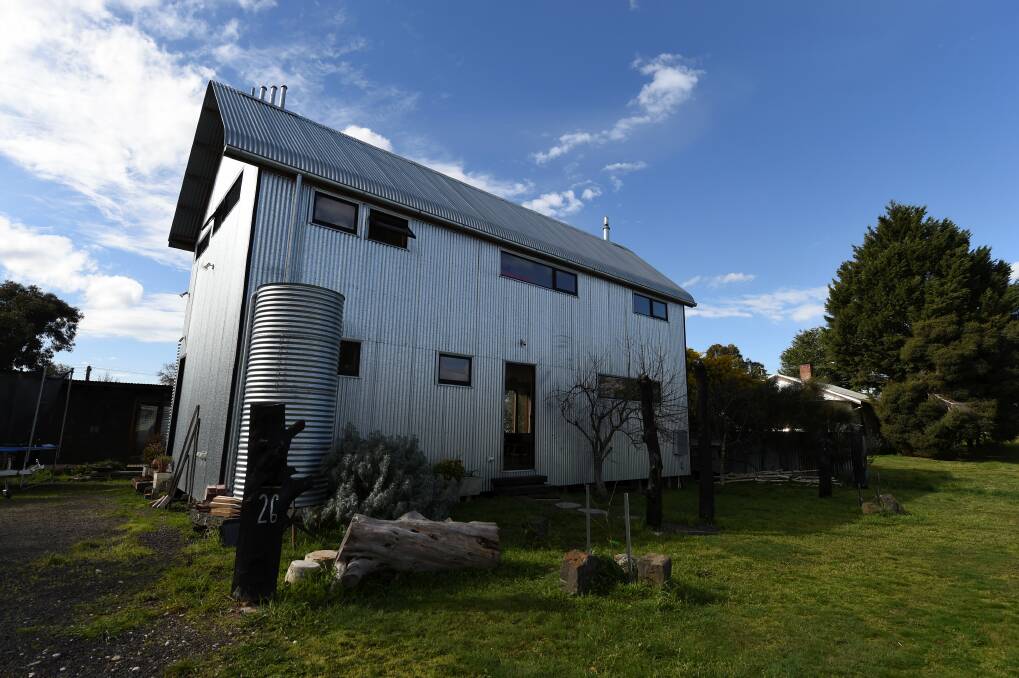 ONE OF A KIND: Inquire Invent managing director Quentin Irvine built his recyclable house in Beaufort two years ago. The idea came from a lifelong interest in sustainability and design. Pictures: Lachlan Bence