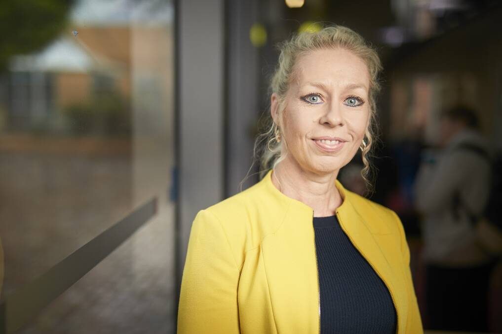 Family violence researcher Dr Elisa Backer prior to a free public lecture on White Ribbon Day at Federation University in November. Picture: Luka Kauzlaric 
