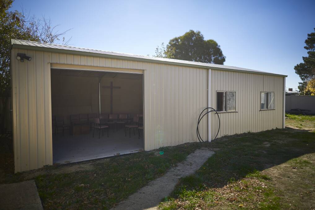 VISION FOR FUTURE: Wendouree West Exodus Community coordinator Elly Green has a vision this shed will be set up for Saturday lunch with disability access toilets and shower to make the visit easier for their many disabled guests. Picture: Luka Kauzlaric