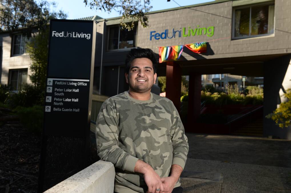 NEW HOME: Federation University second year Master of Engineering Technology (Mechanical Engineering) student Pattan Tausif chose to study in Ballarat instead of his home in South India. Picture: Kate Healy 