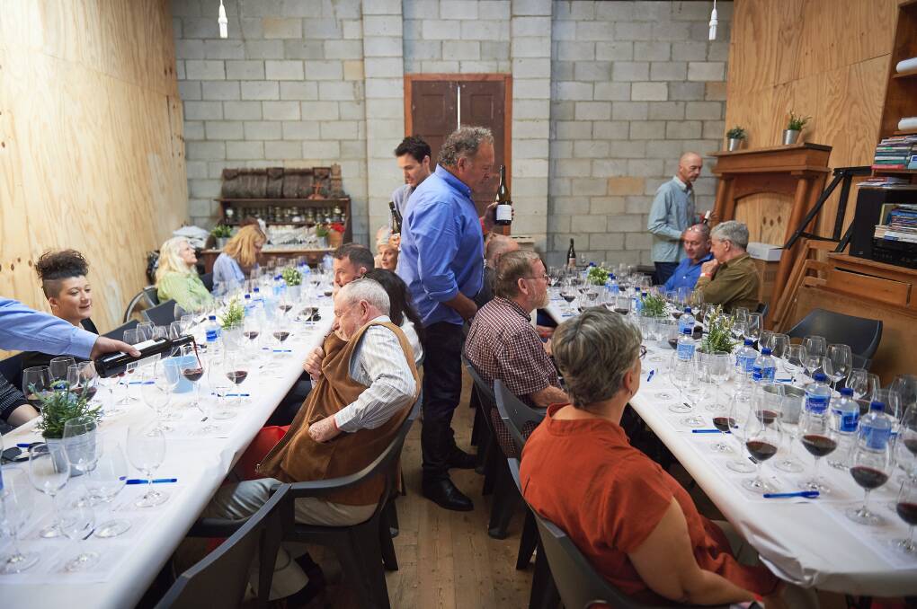 Wine tasting at the Pyrenees Unearthed Festival held in Avoca. Picture: Luka Kauzlaric