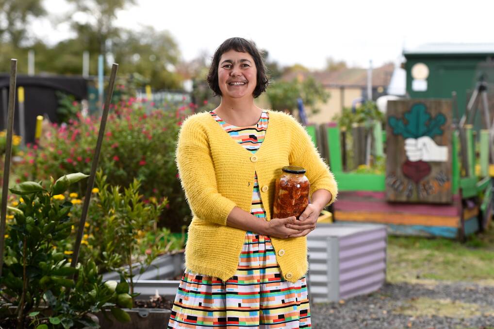 FROM GARDEN TO PLATE: Mara Ripani loves sharing her knowledge and passion for producing food and is running a fermenting workshop in partnership with Food Is Free. Picture: Adam Trafford 