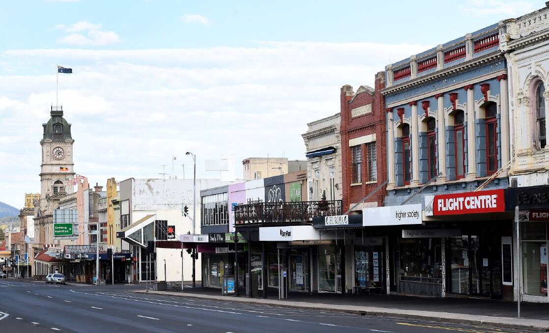 BUSINESS STRUGGLE: Sturt Street was quiet during the most intense period of lockdown and businesses are now excited to welcome visitors back. Picture: Adam Trafford 