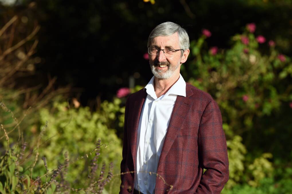 PRIORITIES: Committee for Ballarat outgoing chair Dr David Deutscher says a plan to create a carbon netural city should be a priority for Ballarat. Picture: Kate Healy 