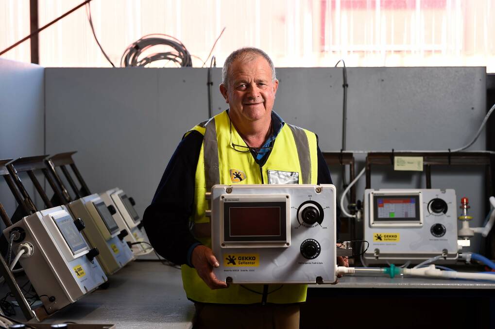 INNOVATE: Gekko Systems co-founder and technical director Sandy Gray has developed a new prototype ventilator. Picture: Adam Trafford 