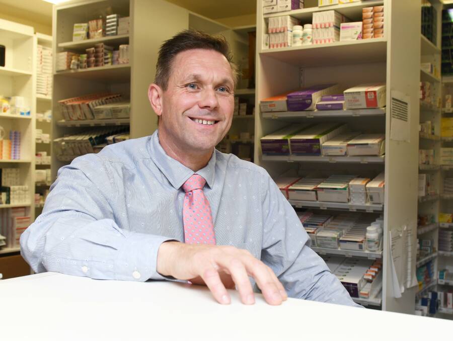 IN TOUCH: Creswick Pharmacy owner Jeff Unmack has connected with the Creswick community, getting to know his customers and in his role as director of the Community Bank. Picture: Lachlan Bence 