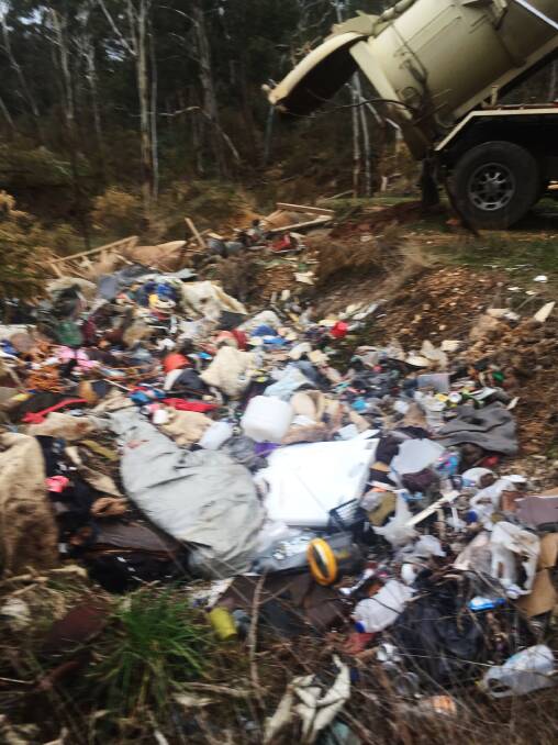Rubbish dumping at Yandoit. Picture: Sharon Treloar 