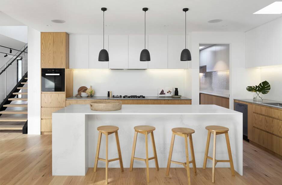 Pendant lights in clusters of three look simply gorgeous. Picture: Supplied