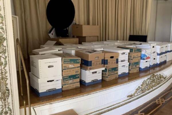 Investigators found boxes of classified records being stored at Trump's Mar-a-Lago estate. (AP PHOTO)
