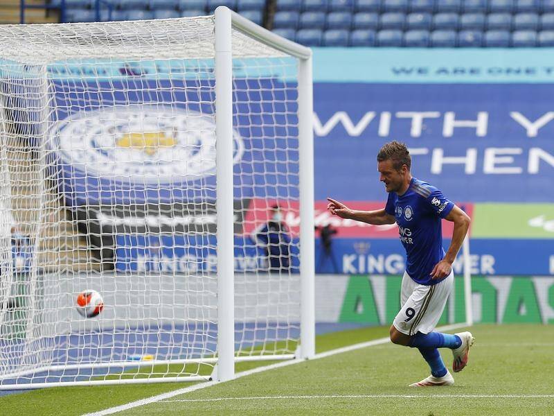 Jamie Vardy has surpassed 100 EPL goals as Leicester beat Crystal Palace 3-0 in the EPL.