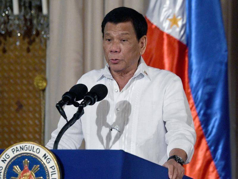 Rodrigo Duterte says China's claim to airspace above islands in the South China Sea "is wrong".