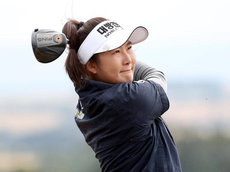Australia's Su Oh is three shots off the lead in third place at the halfway stage of the Vic Open.