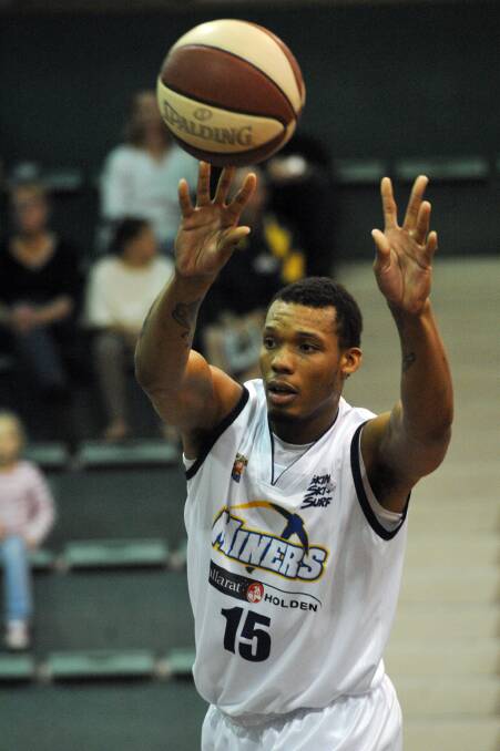 American import Kodi Augustus playing for the Miners back in 2012, before he broke his arm.