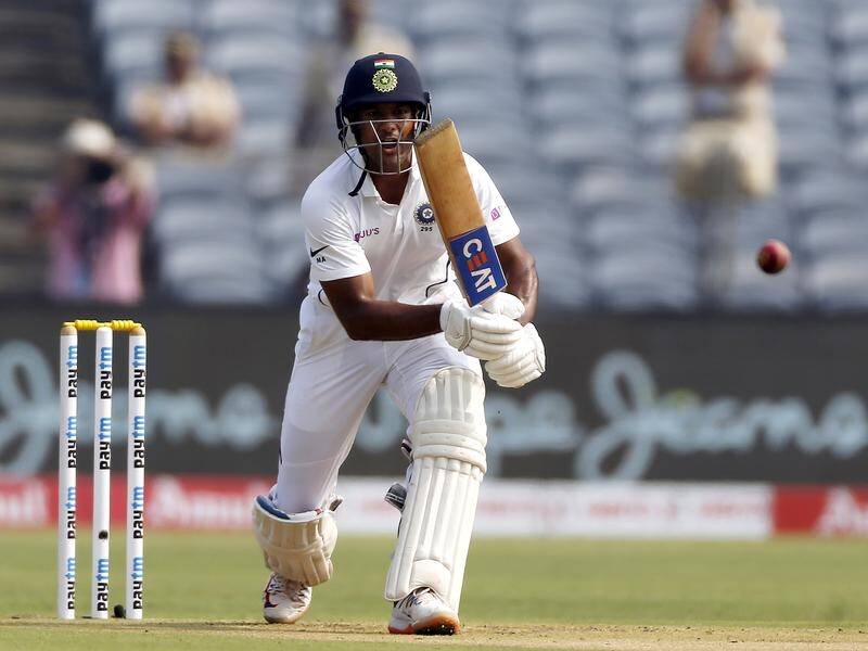 India's Mayank Agarwal hit a second successive Test hundred against South Africa in Mumbai.