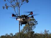 The drones are capable of spreading fire ant bait over up to 200 hectares a day. (HANDOUT/NATIONAL FIRE ANT ERADICATION PROGRAM)