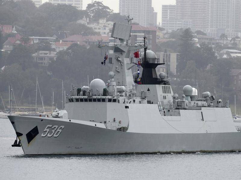 A row has erupted after China denied a destroyer set off sonar pulses, injuring Australian divers. (Bianca De Marchi/AAP PHOTOS)