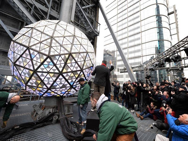 Preparations are under way for the New Year's Eve ball drop in New York.