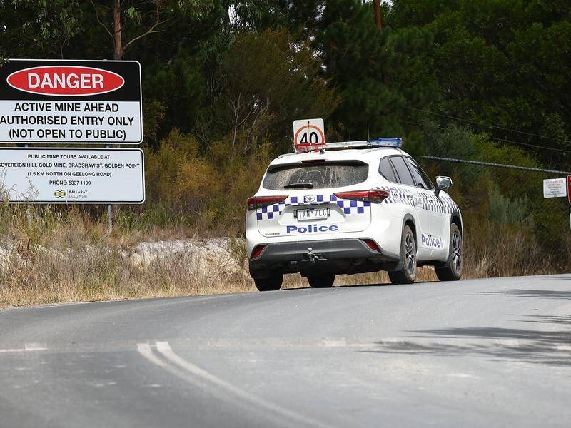 The rockfall at the Ballarat Gold Mine happened about 3km underground, Police say. (Con Chronis/AAP PHOTOS)