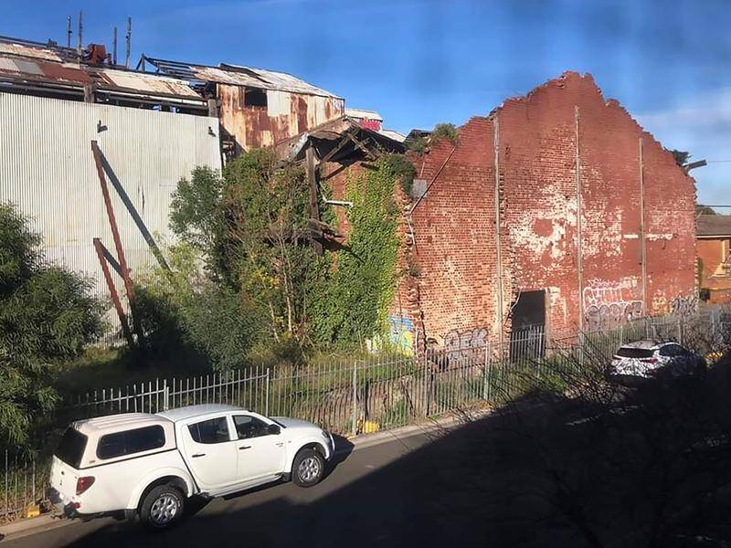 The roof of a vacant warehouse in Brunswick in Melbourne's north has collapsed.