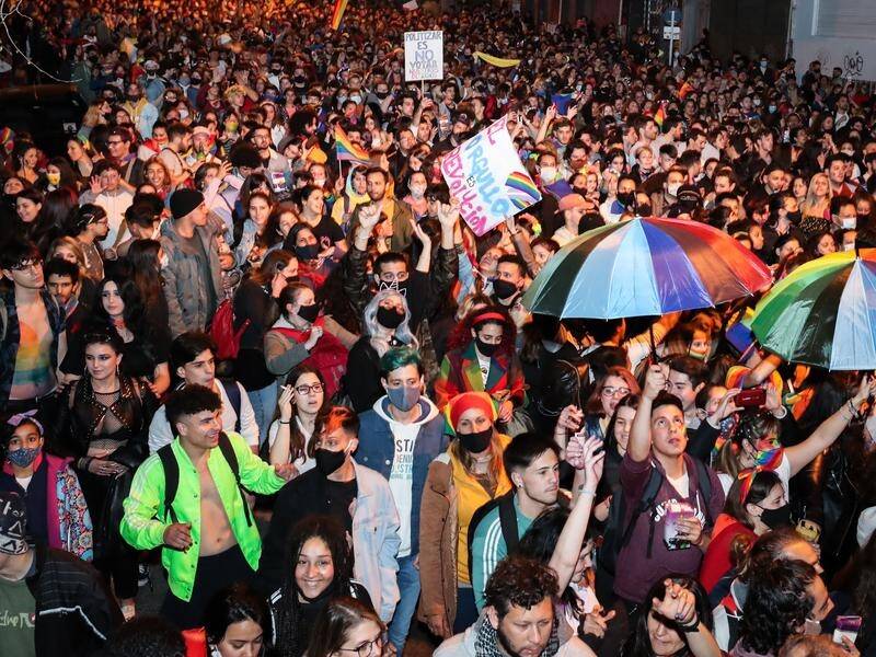 Thousands of people have taken part in a diversity march in Montevideo, Uruguay.