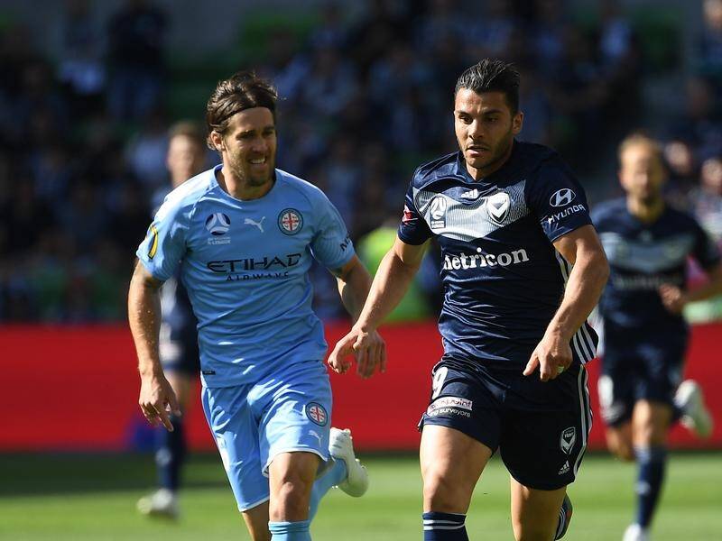 Josh Brillante (L) says Melbourne City are looking for more 'oomph' against the top A-League sides.