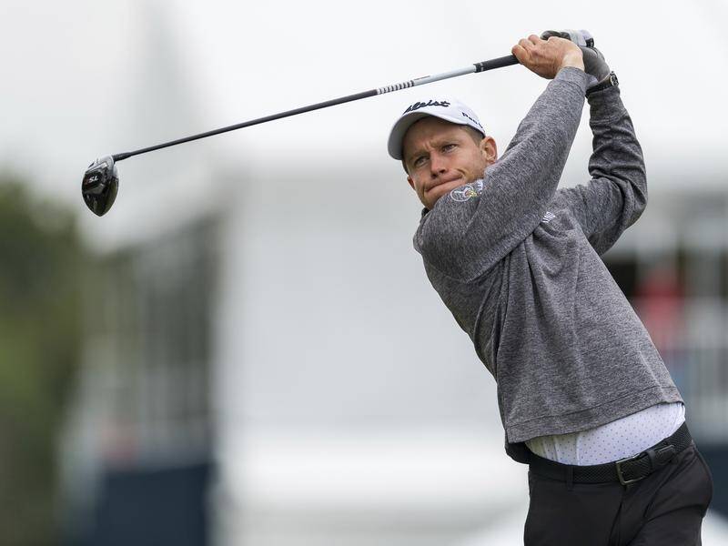 Peter Malnati leads at the Houston Open golf tournament in Humble, Texas.