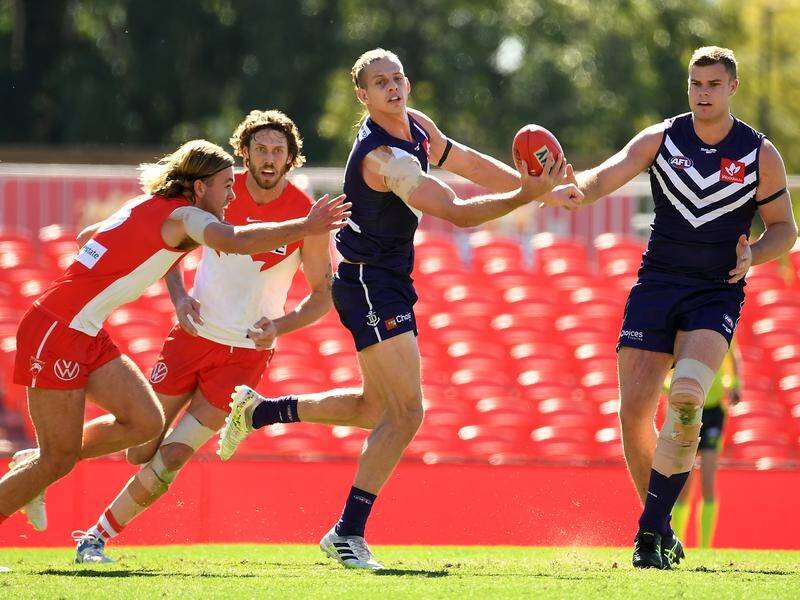 The game style of likely AFL No.1 pick Jason Horne-Francis has been compared to Nat Fyfe (pictured).