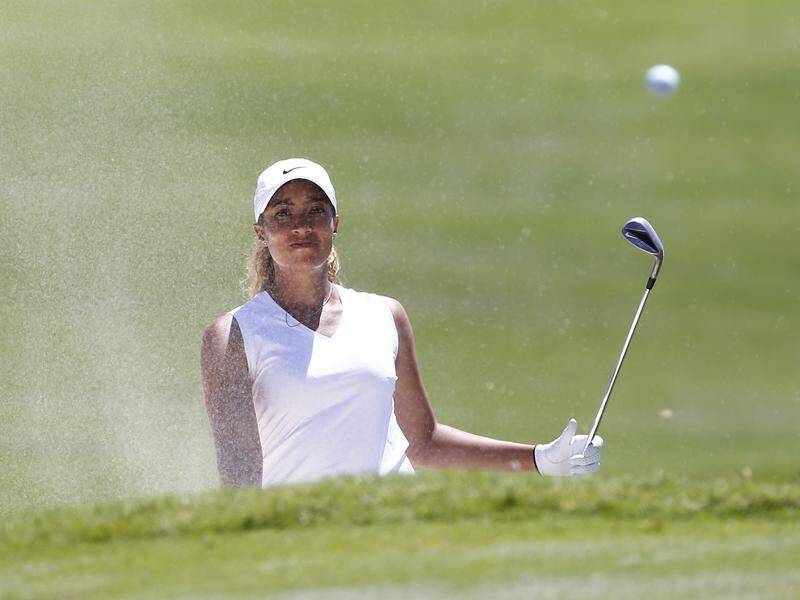 Cheyenne Woods (file) is among a group tied for fifth heading into the final round at the Vic Open.