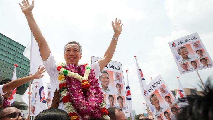 Lee Hsien Loong at the start of his election campaign. Photo: Suhaimi Abdullah/Getty Images