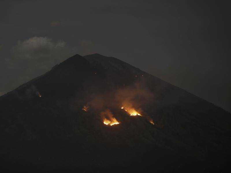 Mount Agung has erupted on the Indonesian island of Bali.