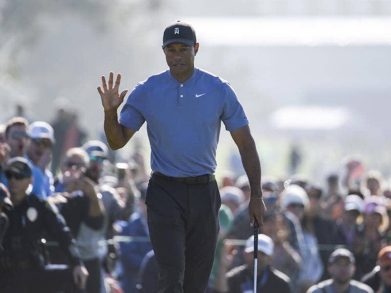 Tiger Woods has opened with a three-under par 69 in the PGA tournament at Torrey Pines, San Diego.