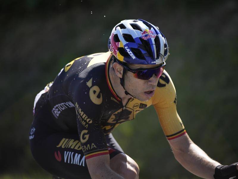 Wout Van Aert has left the Tour de France to be with his wife for the birth of their second child. (AP PHOTO)