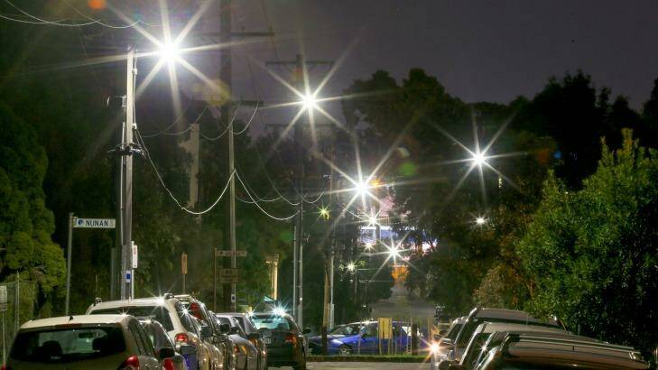 LED street lighting in Brunswick. Photo: Wayne Taylor