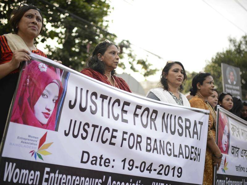 Protesters in Dhaka, Bangladesh, demand justice for Nusrat Jahan Rafi, who burned alive.