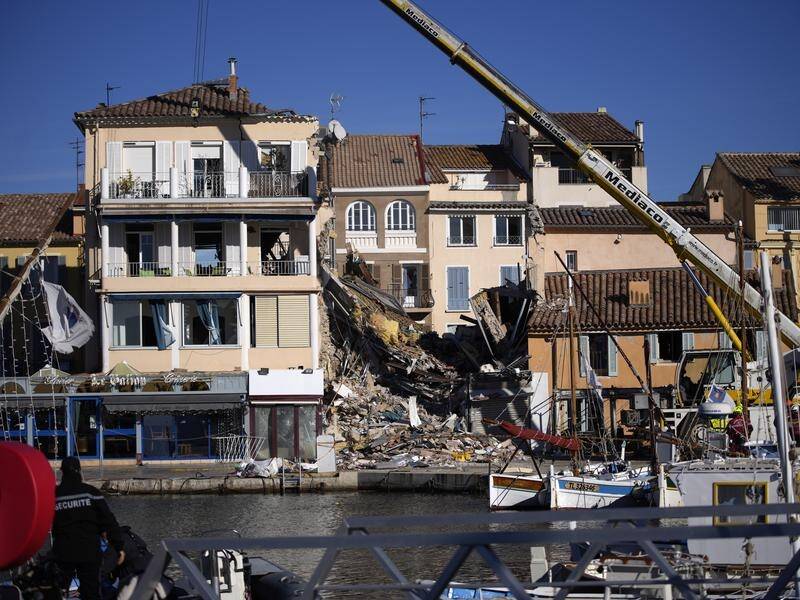 A mother and her toddler have been pulled from the rubble of a apartment building in France.
