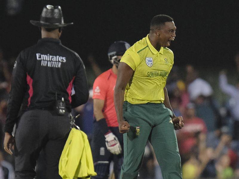 South Africa's Lungi Ngidi claimed three wickets in the T20 win over England in East London.