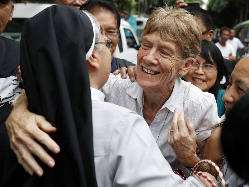 Sister Patricia Fox (R) has been given a temporary reprieve from deportation from Philippines.