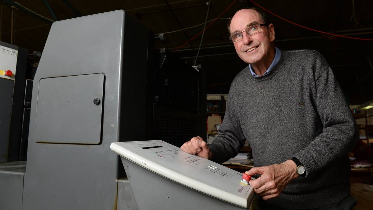 Daryl Chester retiring from the family printing business after 58 years.  
 *** Local Caption *** Daryl Chester