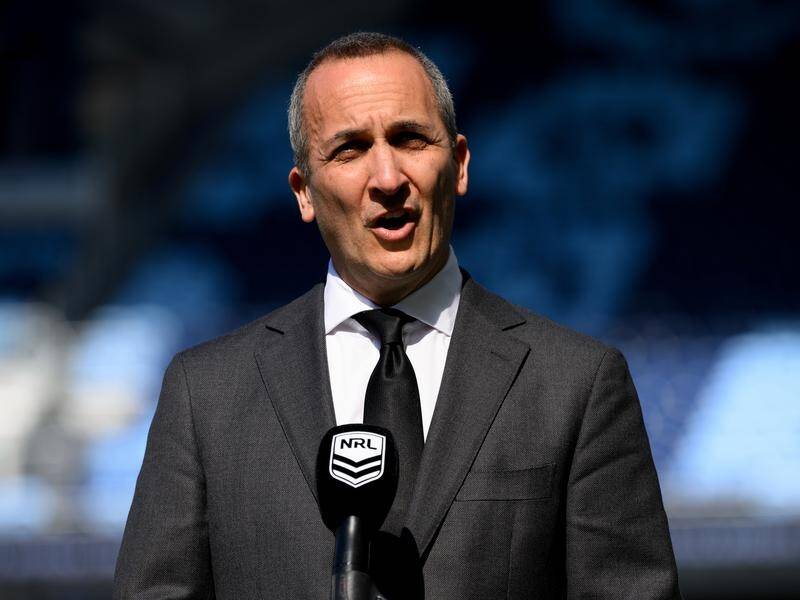 NRL CEO Andrew Abdo is confident fans will turn up to the grand final in droves wherever it is held. (Dan Himbrechts/AAP PHOTOS)