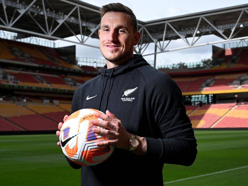 New Zealand's Premier League-based striker Chris Wood is confident of upsetting the Socceroos. (Darren England/AAP PHOTOS)