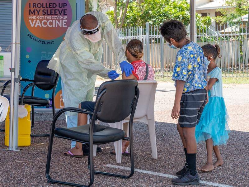 Only 73.2 per cent of Aboriginal and Torres Strait Islanders over 16 have had two vaccine doses.